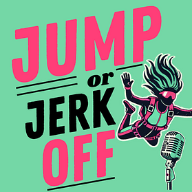 Jump or Jerk Off podcast logo – Airborne Petawawa skydiving podcast